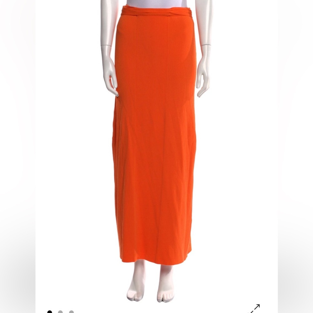 Christopher Esber Vibrant Orange Maxi Skirt